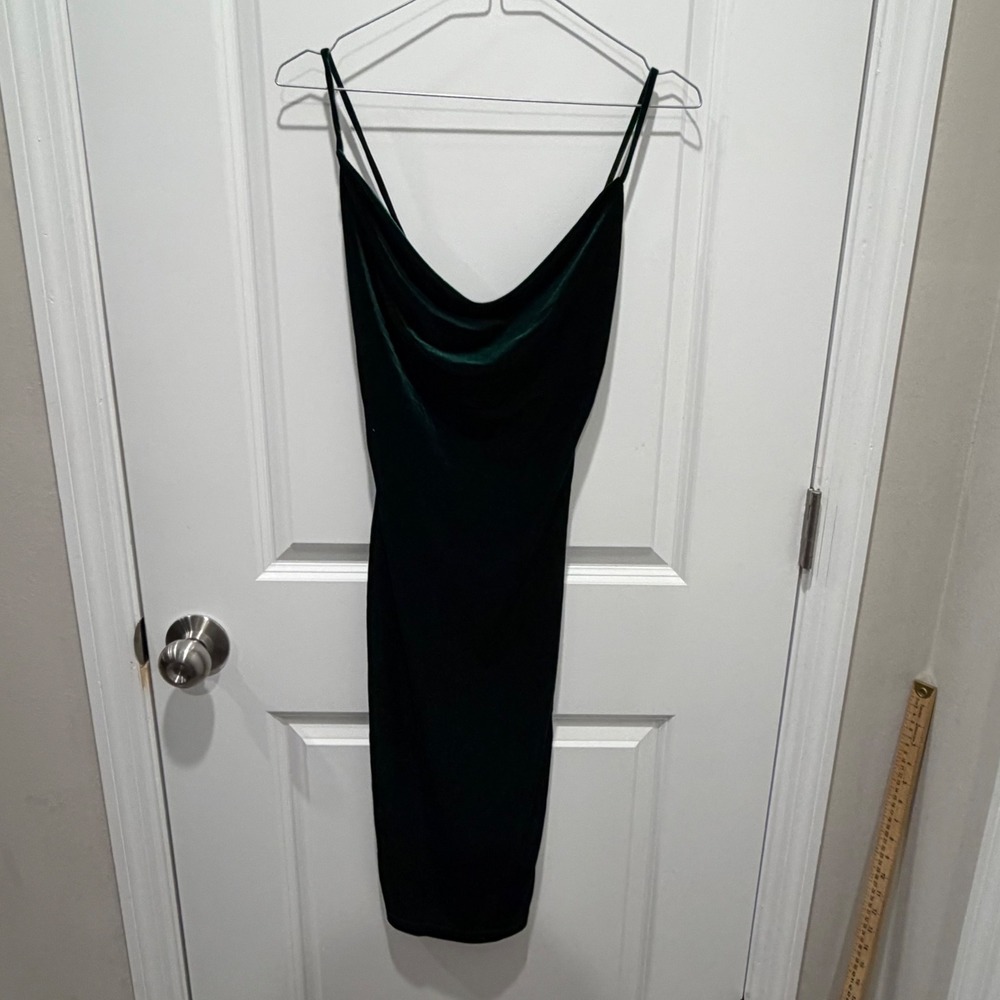 Lulus Womens Dress Cowl Neck Velvet‎ Emerald Green XS